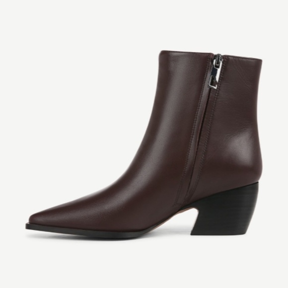 Franco Sarto Vivian Bootie In Castagno Brown Leather - Picture 9 of 9